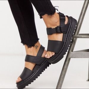 Dr. Martens Voss black leather sandal size 7